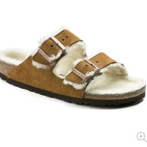 Birkenstock arizona shearling sandals